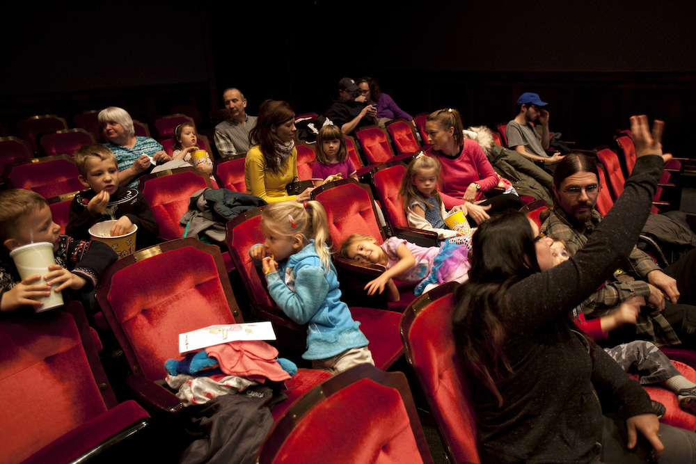 Children preparing to watch family-friendly films during Ann Arbor Polish Film Festival